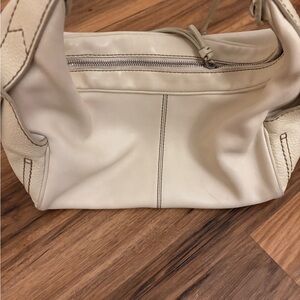 Elegant Cream Leather Handbag